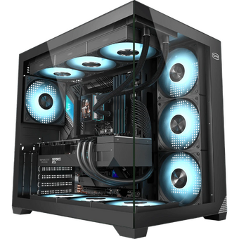  Корпус PcCooler C3T700 ARGB BK, без БП Midi-Tower, TG, 4x120mm 1xUSB-A 3.0 + 2.0 1xUSB-C, ATX, mITX Black 