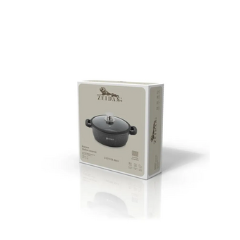  Жаровня ZEIDAN Z-501038 4,8л с крышкой Black 