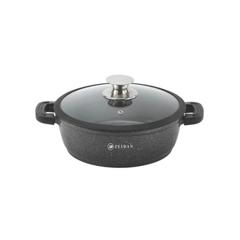  Жаровня ZEIDAN Z-501038 4,8л с крышкой Black 