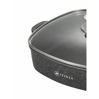  Жаровня ZEIDAN Z-501040 4,5л с крышкой Black 