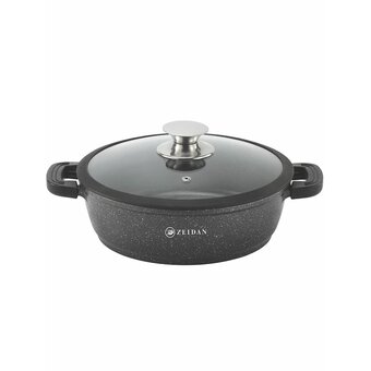  Жаровня ZEIDAN Z-501037 4,0л с крышкой Black 