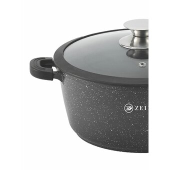  Кастрюля ZEIDAN Z-501035 5,0л с крышкой Black 
