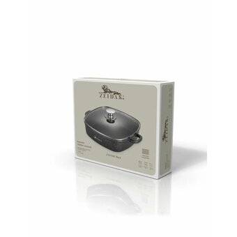 Жаровня ZEIDAN Z-501040 4,5л с крышкой Black 