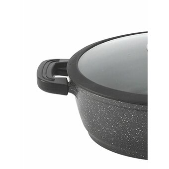  Жаровня ZEIDAN Z-501039 6,6л с крышкой Black 