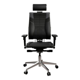  Кресло МЕТТА Y 4DT B2-15D-YM93+Infinity+carbon z252343324 на колесиках, сетка/кожа, черный 