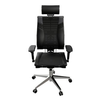  Кресло МЕТТА Y 4DT B2-15D-YM93+Infinity+carbon z252343324 на колесиках, сетка/кожа, черный 