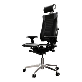  Кресло МЕТТА Y 4DT B2-15D-YM93+Infinity+carbon z252343324 на колесиках, сетка/кожа, черный 