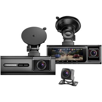  Видеорегистратор TrendVision Phantom 3CH GPS черный 1440x2560 1440p 170гр. SA230D 