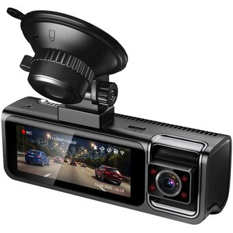  Видеорегистратор TrendVision Phantom 3CH GPS черный 1440x2560 1440p 170гр. SA230D 