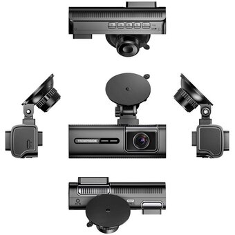  Видеорегистратор TrendVision Phantom 3CH GPS черный 1440x2560 1440p 170гр. SA230D 