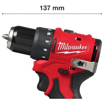  Дрель-шуруповерт Milwaukee M12 BLDDRC-0 (4933499683) 2 АКБ + ЗУ 