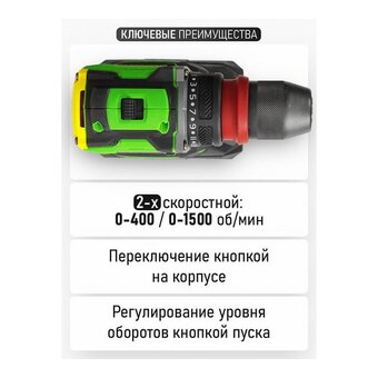  Шуруповерт PROCRAFT PA18Pro DFR (PA18Pro DRF-1b-c) (1 АКБ 1,5Ач+ЗУ+Кейс) 