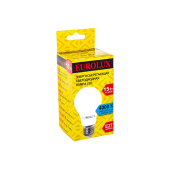  Лампа Eurolux LL-E-A60-15W-230-4K-E27 