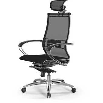  Кресло Метта Samurai S-2 (Z1D.2.15.49) черный сиденье черный сетка с подголов. крестов. металл хром 