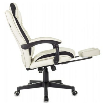  Кресло руководителя Бюрократ CH-824MSG-BF/IV-PU слоновая кость ткань/эко.кожа пластик 