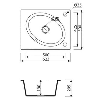  Кухонная мойка Marmorin Tono 430 103 003 Grey 
