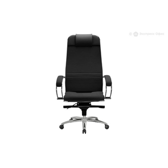  Кресло Метта Samurai KL-1 (Z53F.2.1.49) черный сиденье черный экокожа с подголов. крестов. металл хром 