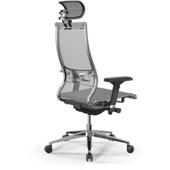  Кресло Метта Samurai S-3 (Z18.3.15.109) белый сиденье белый сетка с подголов. крестов. металл хром 