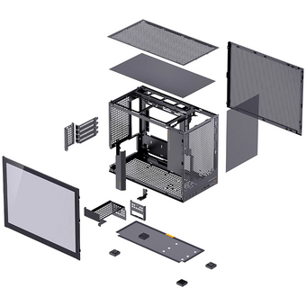  Корпус JONSBO D32 Pro Black без БП Mini-Tower, TG, no fan, 2xUSB-A 3.2 + 1xUSB-C mATX, mDTX, mITX 