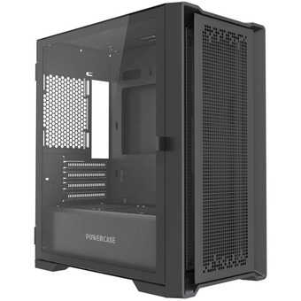  Корпус Powercase ByteFlow Micro NF (CAMBNF-F0), Black,Tempered Glass, W/O fans, чёрный, mATX 