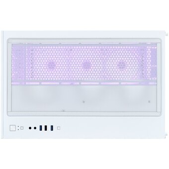  Корпус 1STPLAYER Megaview MV8-TP ARGB White (MV8-TP-WH-6FC7R-W-1FC7-W-HUB2)/ ATX / 7x120mm ARGB fans hub 