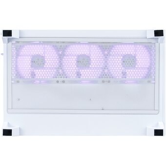  Корпус 1STPLAYER Megaview MV8-TP ARGB White (MV8-TP-WH-6FC7R-W-1FC7-W-HUB2)/ ATX / 7x120mm ARGB fans hub 