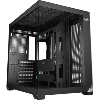  Корпус PcCooler C3T700 BK, без БП Midi-Tower, TG, no fans, 1xUSB-A 3.0 + 2.0 1xUSB-C, ATX, mITX Black 