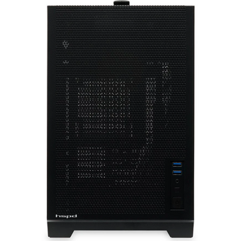  Корпус HSPD M211 (M211-TGBK) без БП, Mesh Mini-Tower, Black, TG, 0.7 SPCC, no fans,mATX, mITX, 175/330/150mm, 2x2.5", 1x3.5", 4xPCI 