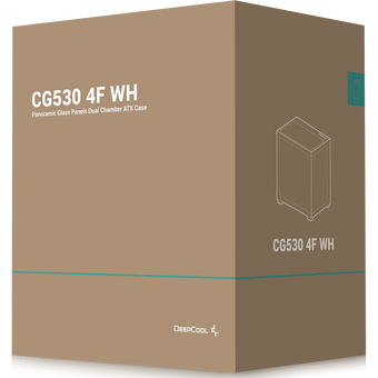  Корпус Deepcool CG530 4F WH без БП, боковое окно (панорама), 3x120мм ARGB Reverce вентилятора на боковой стенке, 1x120мм ARGB вентилятор сзади, белый 