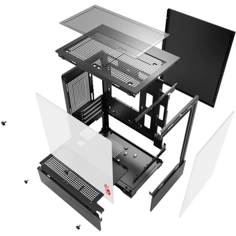  Корпус BLOODY CC-125 (cc-125-bk), mATX, Mini-Tower, без БП, черный 
