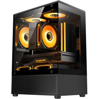  Корпус Accord ACC-UE2B TG Office Pro, mATX, mATX, без БП, черный 