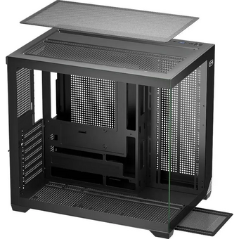  Корпус PcCooler C3T700 BK, без БП Midi-Tower, TG, no fans, 1xUSB-A 3.0 + 2.0 1xUSB-C, ATX, mITX Black 