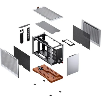  Корпус JONSBO T9 Silver без БП, mini-ITX, SFX, серебристый 