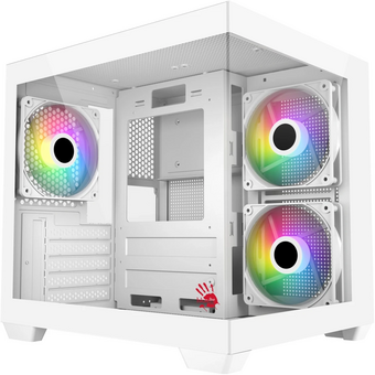  Корпус BLOODY CC-121 (cc-121-wh), mATX, Mini-Tower, без БП, белый 