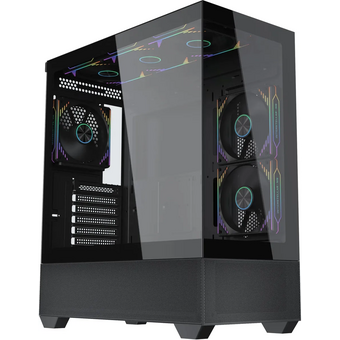  Корпус Accord ACC-EL1B TG, ATX, Midi-Tower, без БП, черный 