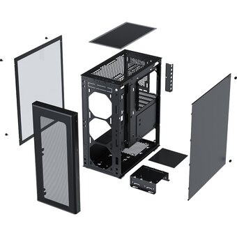  Корпус XASTRA A300 4ARGB Black (A300-4FC12A) ATX/Mesh/ full-size TG / 4x120mm FC120 ARGB PWM fans 