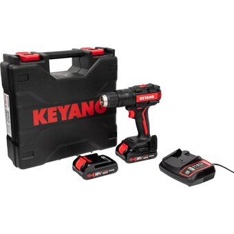  Дрель-шуруповерт KEYANG DM18BL-W (Set) ударная 2 АКБ + ЗУ 