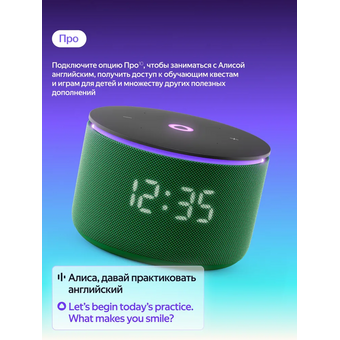  Умная колонка ЯНДЕКС Станция Мини 3 Про Алиса YNDX-00059GRN зеленый 