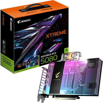  Видеокарта Gigabyte Nvidia GeForce RTX 5080 Aorus Xtreme Waterforce WB OC 16Gb (GV-N5080AORUSX WB-16GD) 
