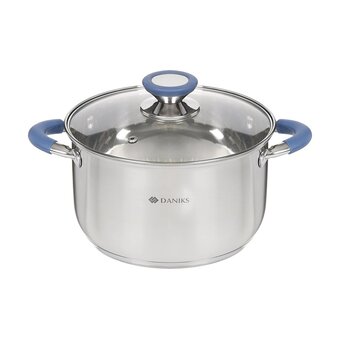  Кастрюля с крышкой Daniks SD-A93-20 Сиена 3.9л 