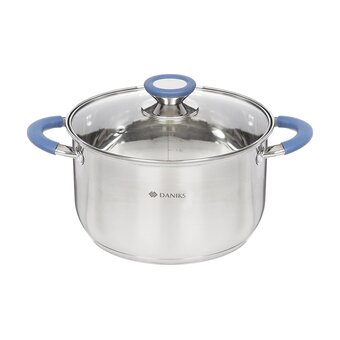  Кастрюля с крышкой Daniks SD-A93-22 Сиена 4.75л 
