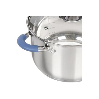  Кастрюля с крышкой Daniks SD-A93-24 Сиена 6.5л 