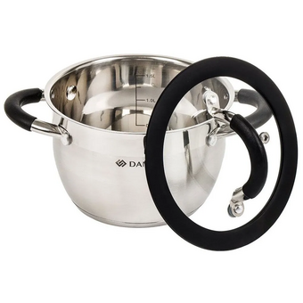  Кастрюля Daniks GS-01435-16CA Орландо серебр, 2л 