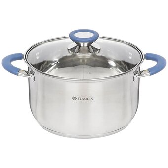  Кастрюля с крышкой Daniks SD-A93-18 Сиена 2.9л 