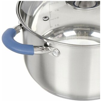  Кастрюля с крышкой Daniks SD-A93-18 Сиена 2.9л 