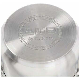  Кастрюля с крышкой Daniks SD-A93-18 Сиена 2.9л 
