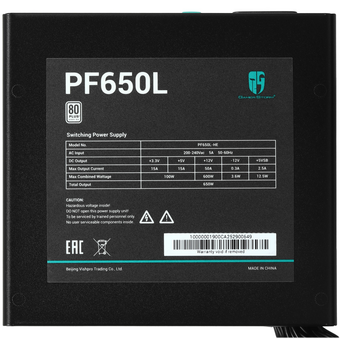  Блок питания DeepCool GamerStorm PF650L черный (R-PF650L-HE0B-WGEU) 
