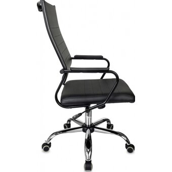  Кресло руководителя Бюрократ CH Balance SL B-PU L Line черный экокожа крестов. металл хром 