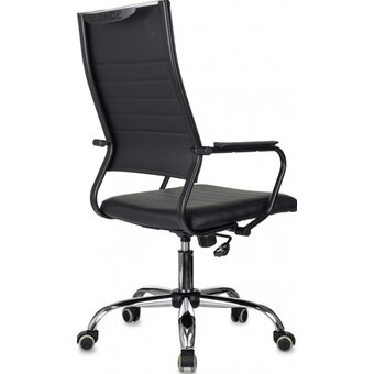  Кресло руководителя Бюрократ CH Balance SL B-PU L Line черный экокожа крестов. металл хром 
