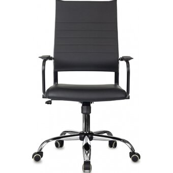  Кресло руководителя Бюрократ CH Balance SL B-PU L Line черный экокожа крестов. металл хром 